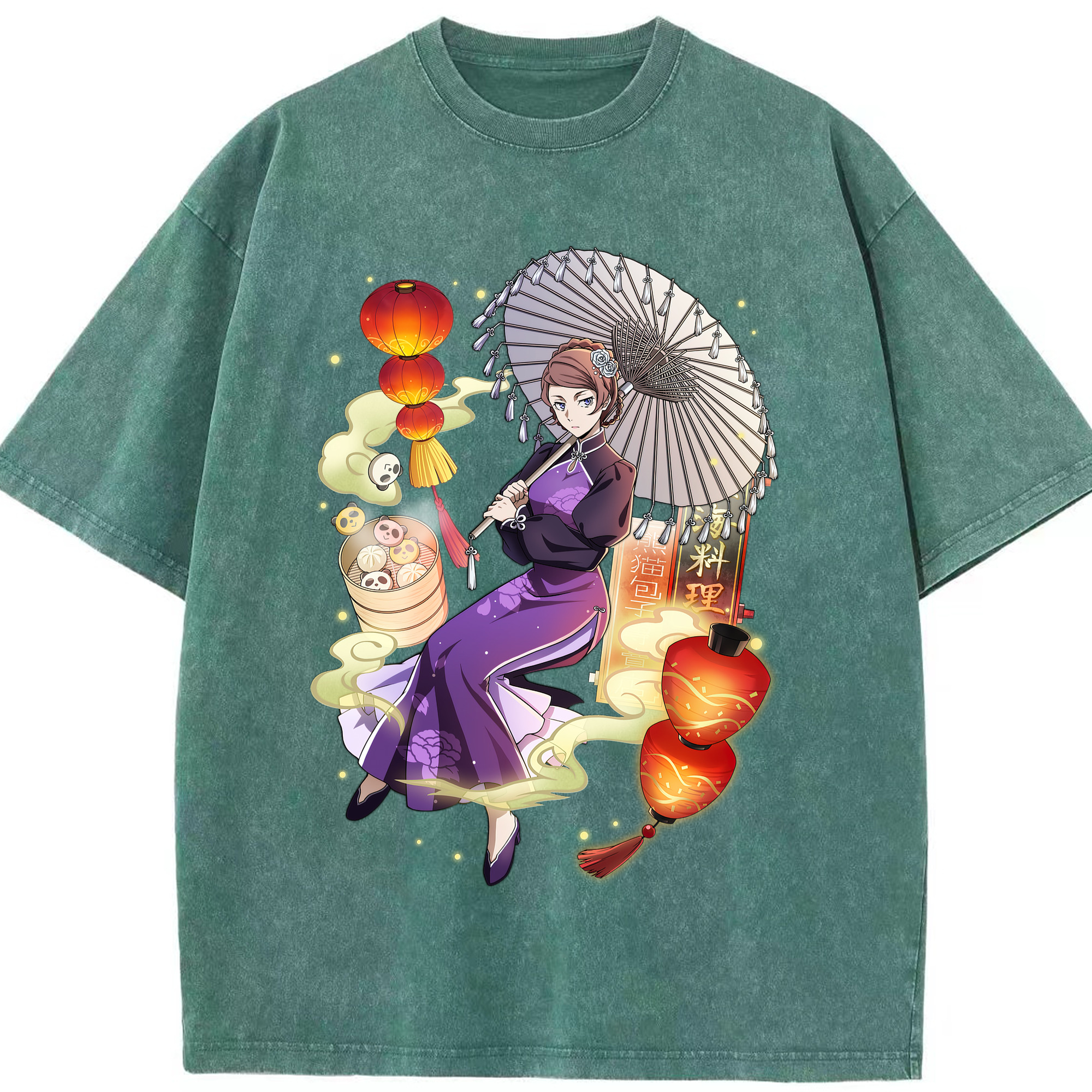 （画像用） 文豪ストレイドッグス Bungo Stray Dogs 綿100% ヴィンテージ風 半袖Tシャツ（フロントプリント）